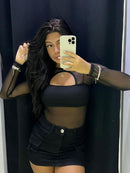 SAIA CARGO JEANS BLACK