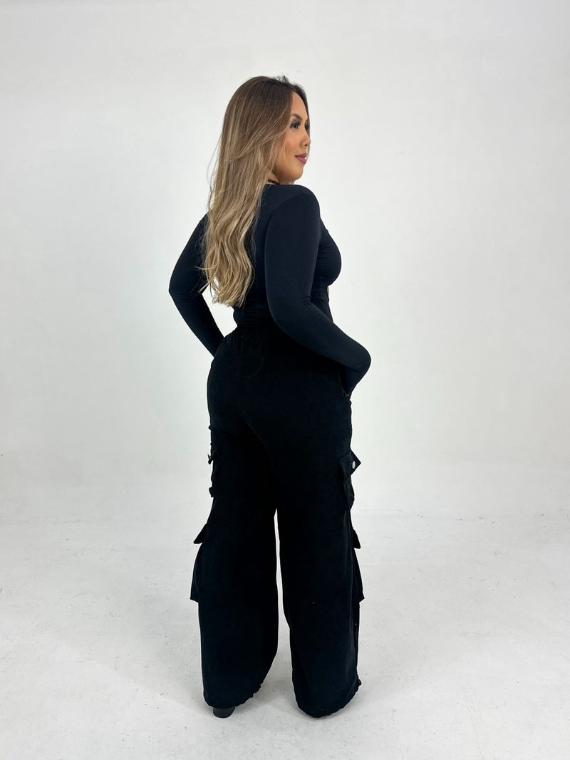 Calça cargo cotele