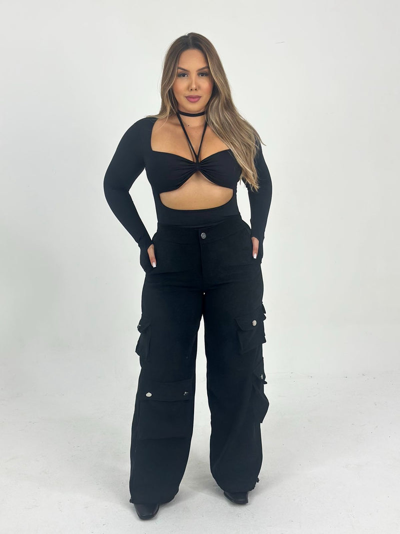 Calça cargo cotele