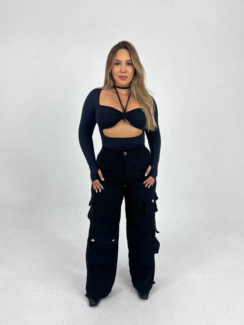 Calça cargo cotele