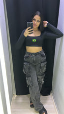 CALÇA CARGO GRAFITE