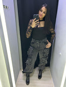 CALÇA CARGO GRAFITE