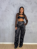 CALÇA CARGO BRILHOSA