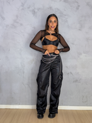 CALÇA CARGO BRILHOSA