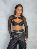 CALÇA CARGO BRILHOSA